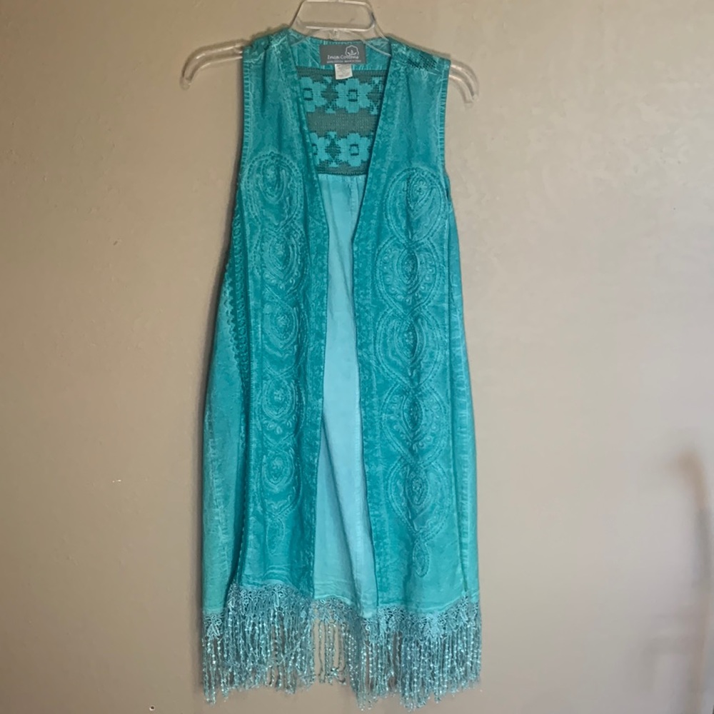Small blue/green Inca Cottons Duster